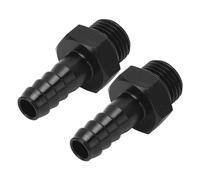 TYTOGE Connecteur d'adaptateur de Raccord cannelé de Tuyau, Haute dureté Robuste anodisé Noir 1 Paire d'adaptateur de Verrouillage à Poussoir de Tuyau en Aluminium pour les Connexions de Tuyaux
