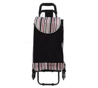 TYTOGE Diable, Chariot à Bagages Pliable Compact avec Sac pour Voyage (Bande Noire)