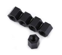 TYTOGE Entretoises Hexagonales Femelles en Nylon Noir PA66 M3, 100 Pièces, avec Surface Lisse et Filetage Propre pour le Montage de Circuits Imprimés (donneur)