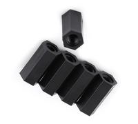 TYTOGE Entretoises Hexagonales Femelles en Nylon Noir PA66 M3, 100 Pièces, avec Surface Lisse et Filetage Propre pour le Montage de Circuits Imprimés (Avec*12)
