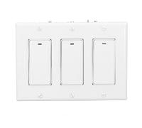 TYTOGE Interrupteur Mural Intelligent, 3 Gangs, WiFi, AC100~240, Fonctionnement Automatique, Panneau en Verre Résistant aux Rayures, pour la Maison