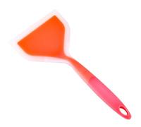 TYTOGE Pelle à Friture en Silicone, Pelle à Crêpes Orange Translucide à Fond Plat, Flexible et Antiadhésif de sécurité pour œufs