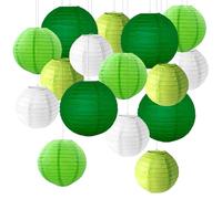 TYXHXTF 16Pcs Lanterne Papier, Lanternes en Papier à Suspendues, Lampion Papier, Boule Ronde Lanternes Papier, Lanterne Decorative, pour Intérieurs Extérieurs, Fêtes et Événements