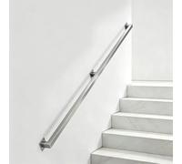 TYYCKJ Rambarde d'escalier intérieure - Mains courantes pour escaliers, 1 m 1,5 m 2 m 3 m 5 m 6 m, rampes d'escalier en Acier Inoxydable, Barre d'appui Murale Industrielle (8 pi/240 cm)