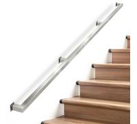 TYYCKJ Rambardes d'escalier en Acier Inoxydable, 1 m, 2 m, 3 m, 4 m, 5 m, 6 m, Style Moderne, antidérapantes, avec Supports et kit de Barre d'appui de sécurité (420 cm).