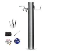 TYYCKJ Robinet de Jardin à Colonne, borne d'arrosage antigel en Acier Inoxydable avec 2 Sorties et Pistolet d'arrosage, idéal pour Le Jardin et la terrasse - Durable et Efficace