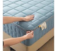 TYYUETY Housse de Matelas de Protection avec Fermeture éclair, Housse de Matelas Monobloc avec Taille Personnalisable, Housse de Matelas Amovible et Lavable-Green- 135x190+21cm