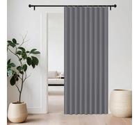 TYYUETY Rideau de Porte Pliable sur Mesure : Rideau plissé avec Crochets, Parfait pour séparer Les pièces.-Gray- W180xH200cm