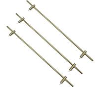 Tyzlup Barre Anti-Chute étagère 2/3/4/5 Pièces Accessoires pour Barres De Protection Alliage D'aluminium Barres Kit pour Cave À Vin 40/60/100 Cm pour Bibliothèque De Cuisine(3pcs,9" (23 cm))