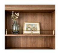 Tyzlup Barre Anti-Chute étagère 2/3/4/5 pièces de Rail en Laiton pour vitrine, barrière Anti-Chute de Protection de 20 à 99cm Long pour étagère, Objets de Collection(5pcs,13in/33.0cm)