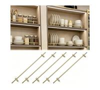 Tyzlup Barre Anti-Chute étagère Ensemble De 5 Rails pour Étagères De Cuisine, Alliage D'aluminium, Protection Anti-basculement pour Cave À Vin (30, 40, 60 Ou 90 Cm)(Bronze,20in/51cm)
