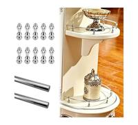 Tyzlup Barre Anti-Chute étagère Set De 2 Barres D’Angle pour Étagères 36 40 50 60 80cm, Flexible Anti-Chute pour Vin Garde-Manger Placard Bibliothèque(Silver,15in/38cm)