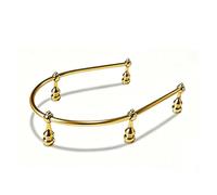 Tyzlup Barre Anti-Chute étagère Set De Barrières D’étagère Flexibles 30 36 40 50 60 80cm en Alliage D’Aluminium, Anti-Chute pour Cuisine, Placard, Bar Et Présentoir(Gold,90cm/35.4in)