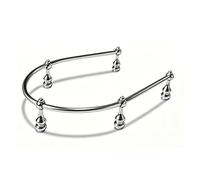 Tyzlup Barre Anti-Chute étagère Set De Barrières D’étagère Flexibles 30 36 40 50 60 80cm en Alliage D’Aluminium, Anti-Chute pour Cuisine, Placard, Bar Et Présentoir(Silver,90cm/35.4in)