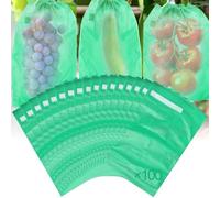 TZEKING 100 Pièces Sac Protection Fruits,20x30cm Non Tissé Sachet Protection Raisin,Jardin Plant Fruits Protection Sac,Jardin Protéger Sacs,pour Potéger Les Grappes Frelons Et des Oiseaux