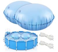 TZEKING 2PCS Coussin Gonflable de Piscine d'hiver,avec Corde de 15 m,Coussin de Piscine,Coussin De Piscine d'hiver,Oreiller de Piscine d'hiver,pour la Plupart des Piscines,Spas,Fontaines