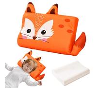 TZEKING Coussin Enfant, Oreiller Ergonomique 45x27x6 cm avec Taie Détachable, Respirant et Confortable, Schlummerkids Coussin pour Enfants à partir de 3 Ans
