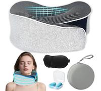 TZEKING Oreiller de Voyage en Mousse à mémoire de Forme,Leave Coussin de Voyage 360°,Coussin Avion,Coussin de Nuque,Mémoire de Forme Cou,Travel Neck Pillow pour Avion, Voiture