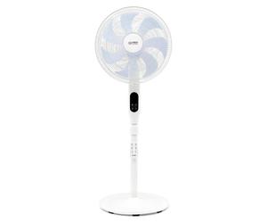 TZS First Austria - Ventilateur sur pied avec télécommande 60 W - 3 vitesses, fonction pivotante - oscillation à 70°, minuterie, écran - Blanc