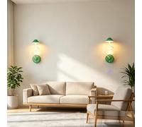 TZSMUM LED Créatif Applique Murale avec 120° Détecteur de Mouvement Éclairages Murales USB Rechargeable Magnétique Lampe Murale 3000K/4000K/6000K Dimmable pour Escalier (2 Pièces,Vert)
