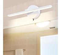TZSMUM LED Moderne Applique Murale Salle de Bain Miroir Imperméable Éclairages Murales avec Interrupteur Fiche Lampe Murale Intérieur Rectangulaire Aluminium Fer pour Salon (Lumière Blanche,Blanc)