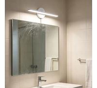TZSMUM LED Moderne Applique Murale Salle de Bain Miroir Imperméable Éclairages Murales avec Interrupteur Fiche Lampe Murale Intérieur Rectangulaire Aluminium Fer pour Salon (Lumière Neutre,Blanc)