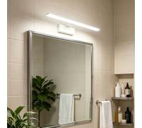 TZSMUM LED Moderne Applique Murale Salle de Bains Miroir Étanche Éclairages Murales Intérieur Minimaliste Rectangulaire Design Lampe Murale Acrylique Fer pour Escalier (52cm,Blanc Lumière Blanche)