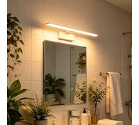 TZSMUM LED Moderne Applique Murale Salle de Bains Miroir Étanche Éclairages Murales Intérieur Minimaliste Rectangulaire Design Lampe Murale Acrylique Fer pour Escalier (52cm,Blanc Lumière Chaude)