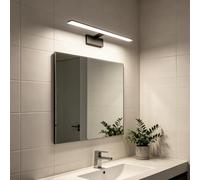 TZSMUM LED Moderne Applique Murale Salle de Bains Miroir Étanche Éclairages Murales Intérieur Minimaliste Rectangulaire Design Lampe Murale Acrylique Fer pour Escalier (62cm,Noir Lumière Blanche)