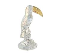 Tzstz Figurine de Toucan en Cristal Transparent, Petite et Mignonne décoration en Cristal.