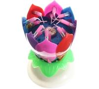 U Bougie Anniversaire Fleur Musical Lotus Rotatif Soireé Gâteau Mariage multicolore Mon1224-9-3911