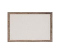 U Brands Tableau d'affichage en lin, 91,4 x 61 cm, cadre en bois rustique