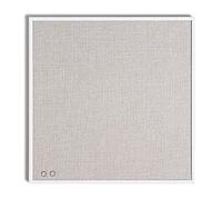 U Brands Tableau d'affichage en lin avec cadre en métal blanc, 35,6 x 35,6 cm
