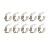 U-Clip Support de tube LED 25 mm en acier inoxydable revêtu de PVC (25 mm | Sensation alternative de qualité 304, finition blanche, taille de 30 mm, empêche l'affaissement, support de tube fluorescent