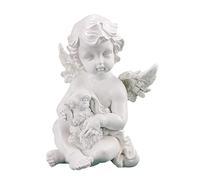 U/D Statue d'ange lapin ailes de chérubin figurine ange sculpture statuette étagère collection ailes d'ange commémoratif statue commémorative