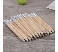 U-K Lot de 10 mini crayons en bois avec gomme HB Noir Mine Standard Crayon Set Outil d'écriture École Papeterie Dessin Accessoires Durable