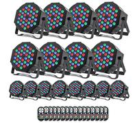 U`King 16 PCS RGB Lumiere de Scene avec Son Activé, 72W Par 36 LED Projecteur Jeux de Lumiere Eclairage Scene avec Télécommande, Lumière Disco pour Fête DJ Bars Groupe Concerts Halloween Noël