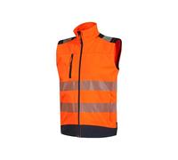 U-Power DANY, Gilet, Veste sans manches, en Tissu Softshell, Zip intégral, Résistant à l'eau, Tenue de travail confortable, avec Poche pour téléphone portable, avec Zip ORANGE FLUO_L)( )