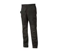 U-Power Pantalon de travail pour homme, pantalon cargo à taille élastique, avec poches genouillères, multi_poches, tissu confortable, vêtement extérieur résistant et durable (Black Carbon 64)