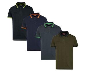 U-power - Polo De Travail Way En Coton Stretch Coupe Slim Vert S