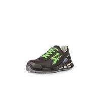 U POWER Protection de sécurité de Travail, Chaussure santale, modèle Jago S ESD S3s Ci FO SR, Embout Anti-Perforation sans métal, Unisexe, Adulte, Noir Vert Fluo, 39 EU