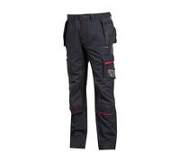 U-Power RACE, Pantalon de travail pour homme, pantalon cargo à taille élastique, avec poches genouillères, multi-poches, tissu confortable, vêtement extérieur résistant et durable (Deep Blue 56)
