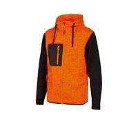 U-Power Rainbow, Sweat-shirt entièrement zippé, avec grandes poches, molleton doux, tissu en coton extensible, col haut, capuche réglable, vêtements d'hiver confortables (ORANGE FLUO L)