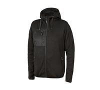 U-Power Rainbow, Sweat-shirt entièrement zippé, avec grandes poches, polaire dou Ce, tissu en coton extensible, col haut, capuche réglable, vêtements d'hiver confortables (Black Carbon L)