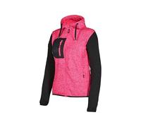 U-Power Rainbow, Sweat-shirt entièrement zippé, avec grandes poches, polaire dou Ce, tissu en coton extensible, col haut, capuche réglable, vêtements d'hiver confortables (BLACK FUCSIA L)