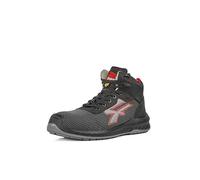 U-Power Red Industry® Stoccolma, Chaussures de sécurité, hautes, légères et flexibles, anti-perforation, anti-crevaison, avec insert Infinergy, avec embouts en aluminium (Black 43)