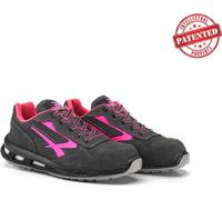 U-Power Red Lion Candy, chaussures de sécurité unisexes, baskets en cuir légères, flexibles, anti-crevaison, avec insert Infinergy, avec embouts en aluminium - Grey & Pink 41