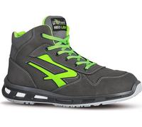 U-Power Red Lion Hummer, chaussures de sécurité, hautes, légères et flexibles, anti-perforation, anti-crevaison, avec insert Infinergy, avec embouts en aluminium - Grey & Green 47
