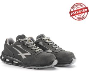 U-Power Red Lion Kick, chaussures de sécurité unisexes, baskets en cuir légères, flexibles, anti-crevaison, avec insert Infinergy, avec embouts en aluminium - Grey 35