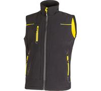 U-Power – Gilet de travail homme UNIVERSE en softshell imperméable respirant coupe-vent – Noir XXL